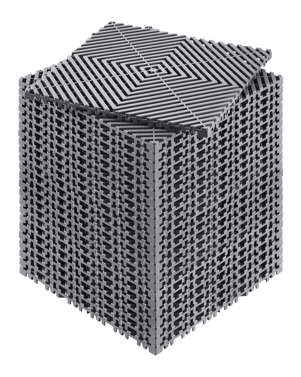 12" x 12" Interlocking Drainage Floor Tile Mat, 24 Pack Gray