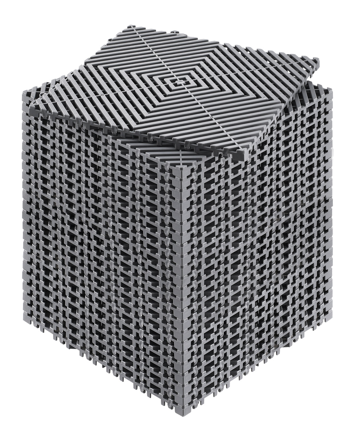 12" x 12" Interlocking Drainage Floor Tile Mat, 24 Pack Gray