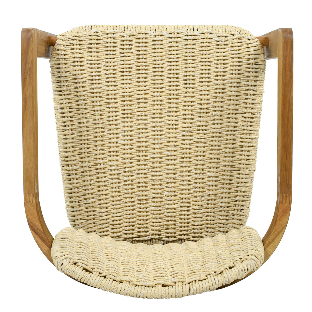 Outdoor Woven Rattan Accent Chairs Set - 2 Person Patio Seating
