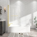 31"-32" W x 55" H Brushed Gold Frameless Pivot Shower Door