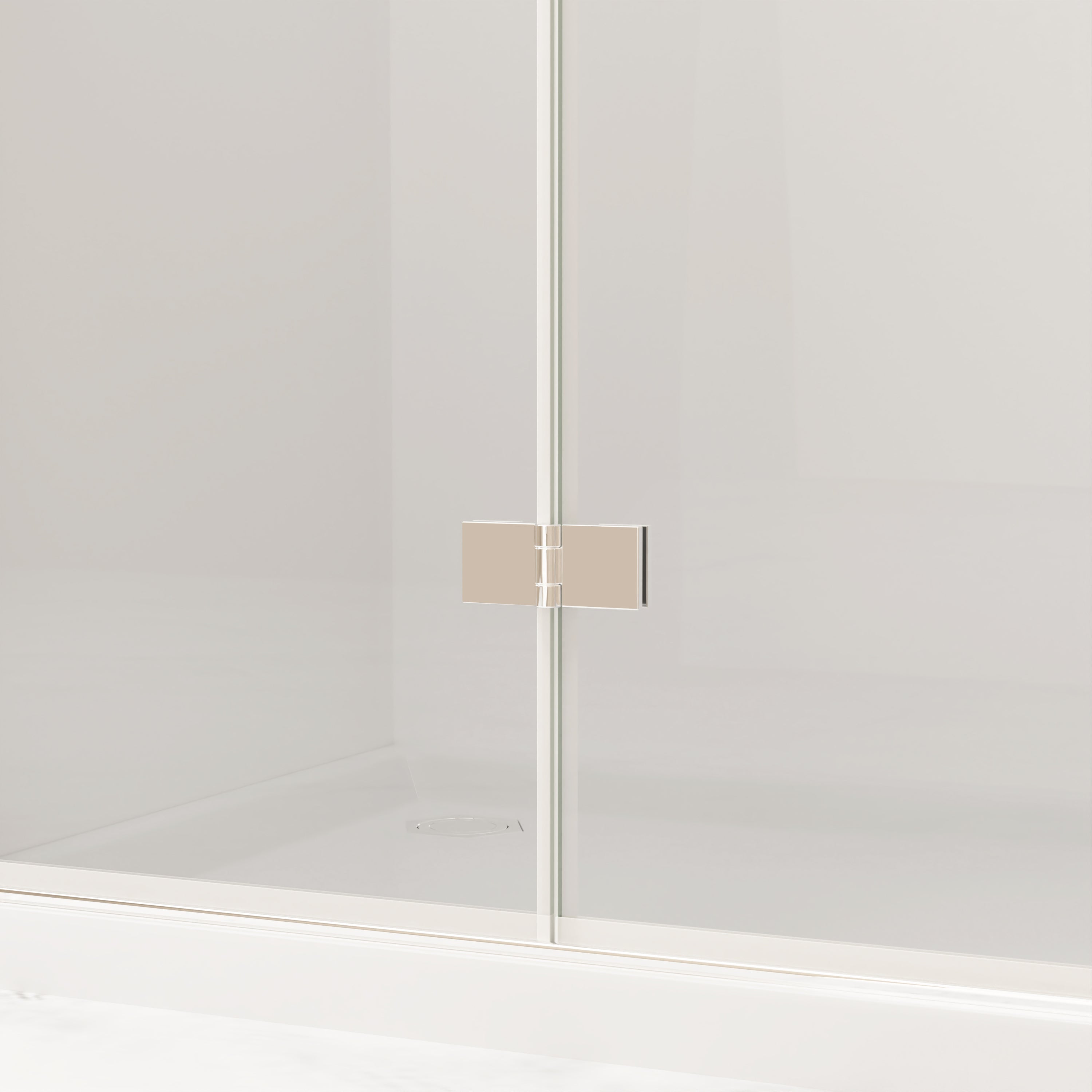 29-28" x 72" Bifold Shower Door Tempered Glass Chrome Frame