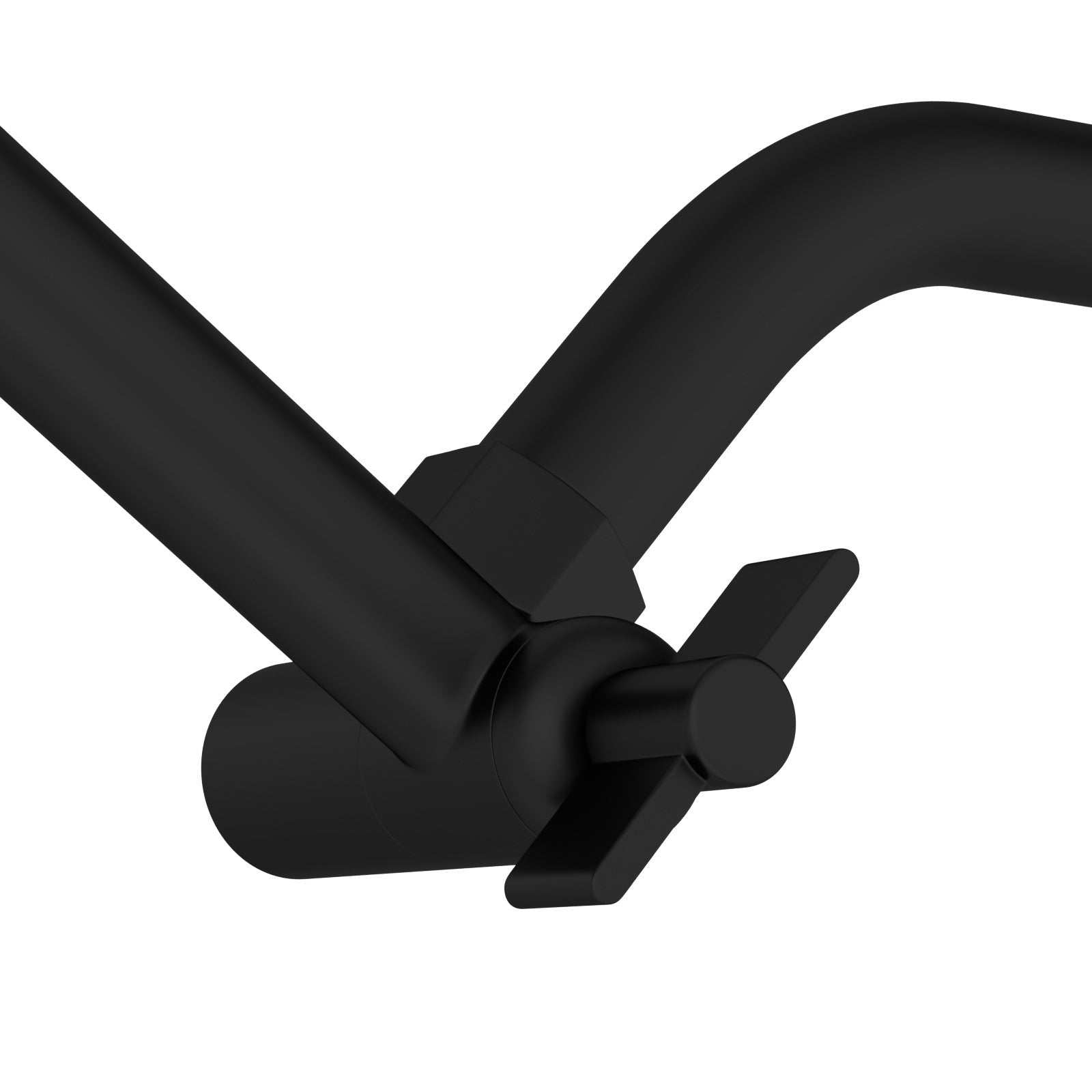 4" Stainless Steel Shower Arm Extension Black