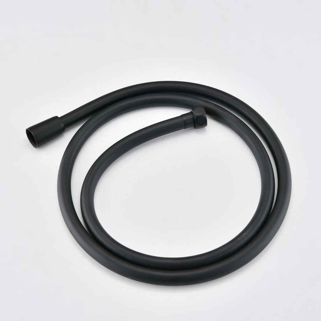Modern Style Matte Black Wall Mount Tub Filler Bathtub Faucet Shower Set