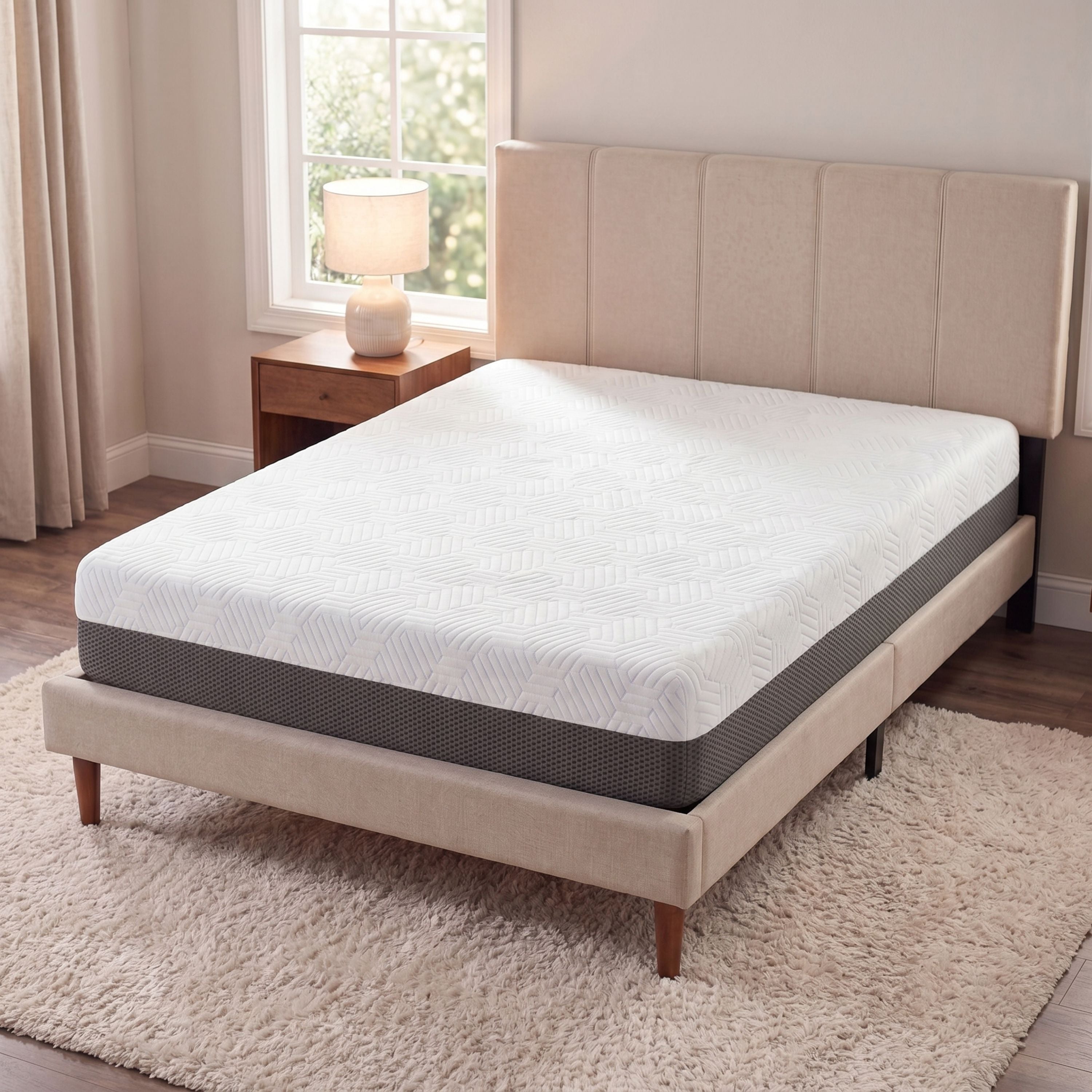 8 Inch Gel Memory Foam Mattress with Temperature Regulating Cover