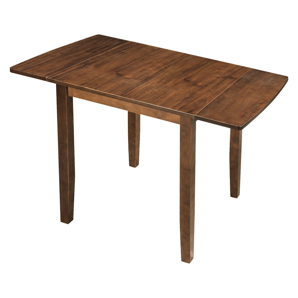 3-Piece Wood Drop Leaf Breakfast Nook Dining Table Set Walnut