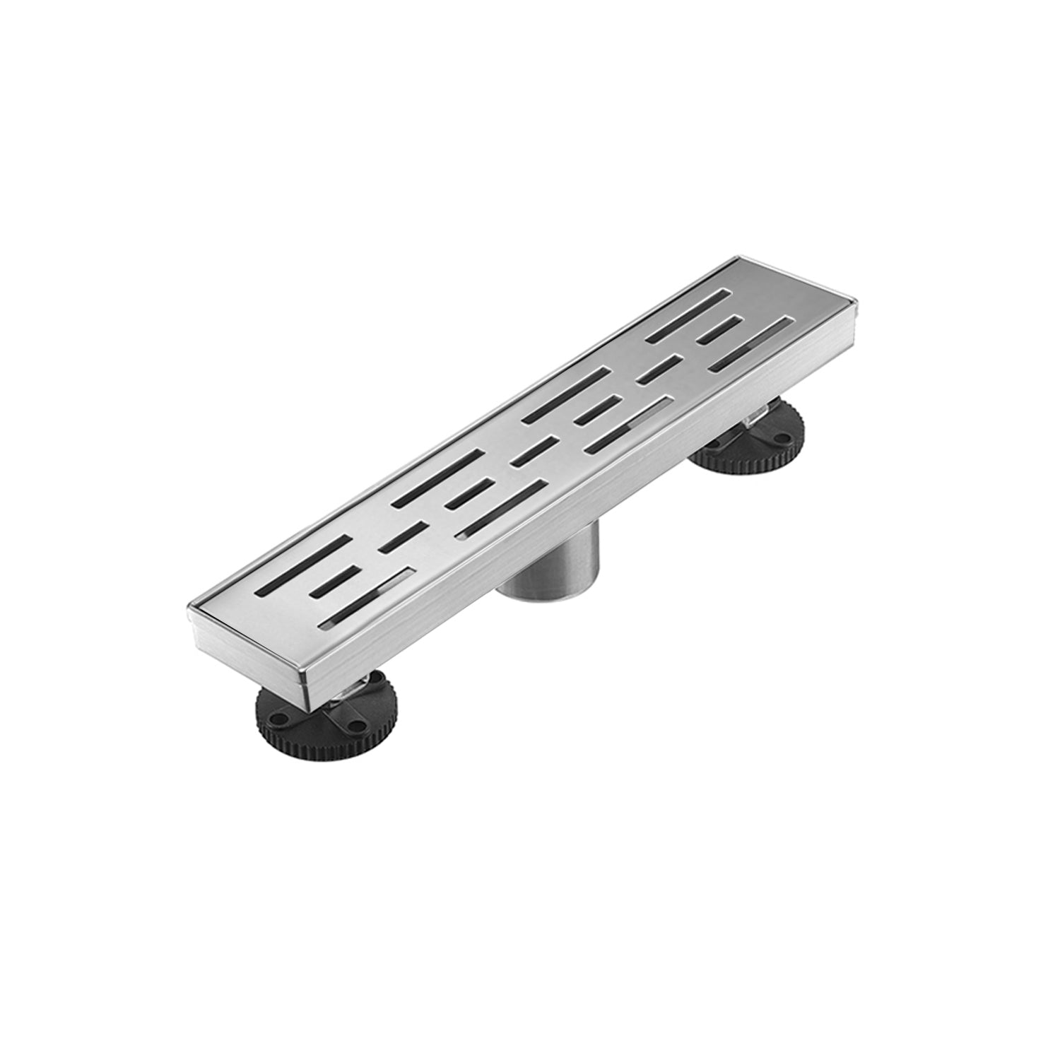 12" Linear Shower Drain Stainless Steel Brick Pattern Grate