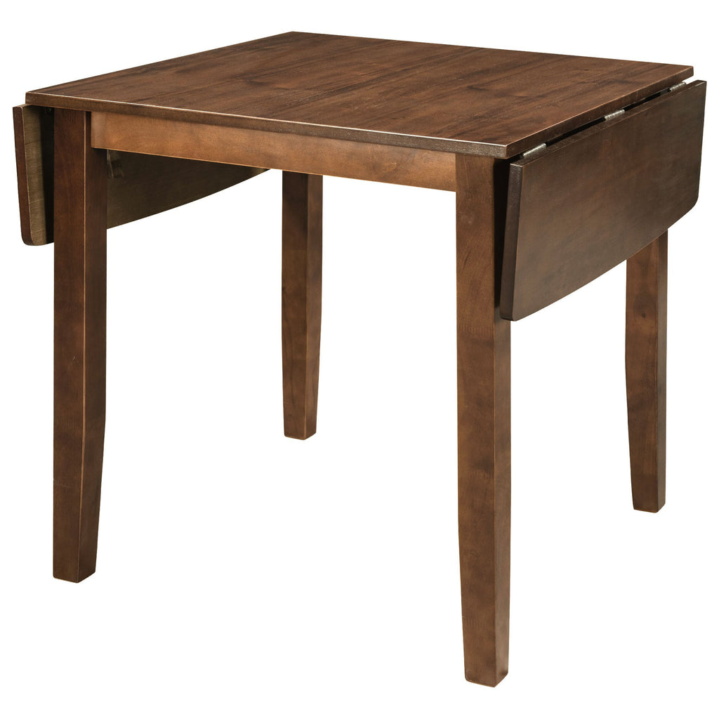 3-Piece Wood Drop Leaf Breakfast Nook Dining Table Set Walnut