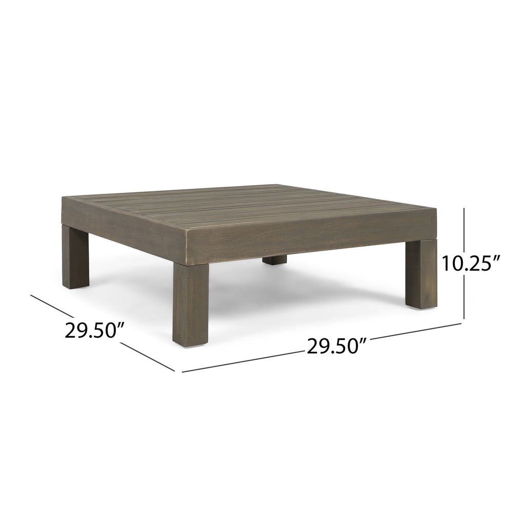 Outdoor Sectional Set Acacia Wood White V-Shape 4 Piece 600 LB