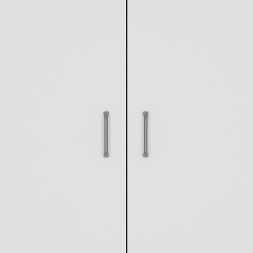 Pantry Cabinet - Double Door - Particle Board - White - 5 Shelves