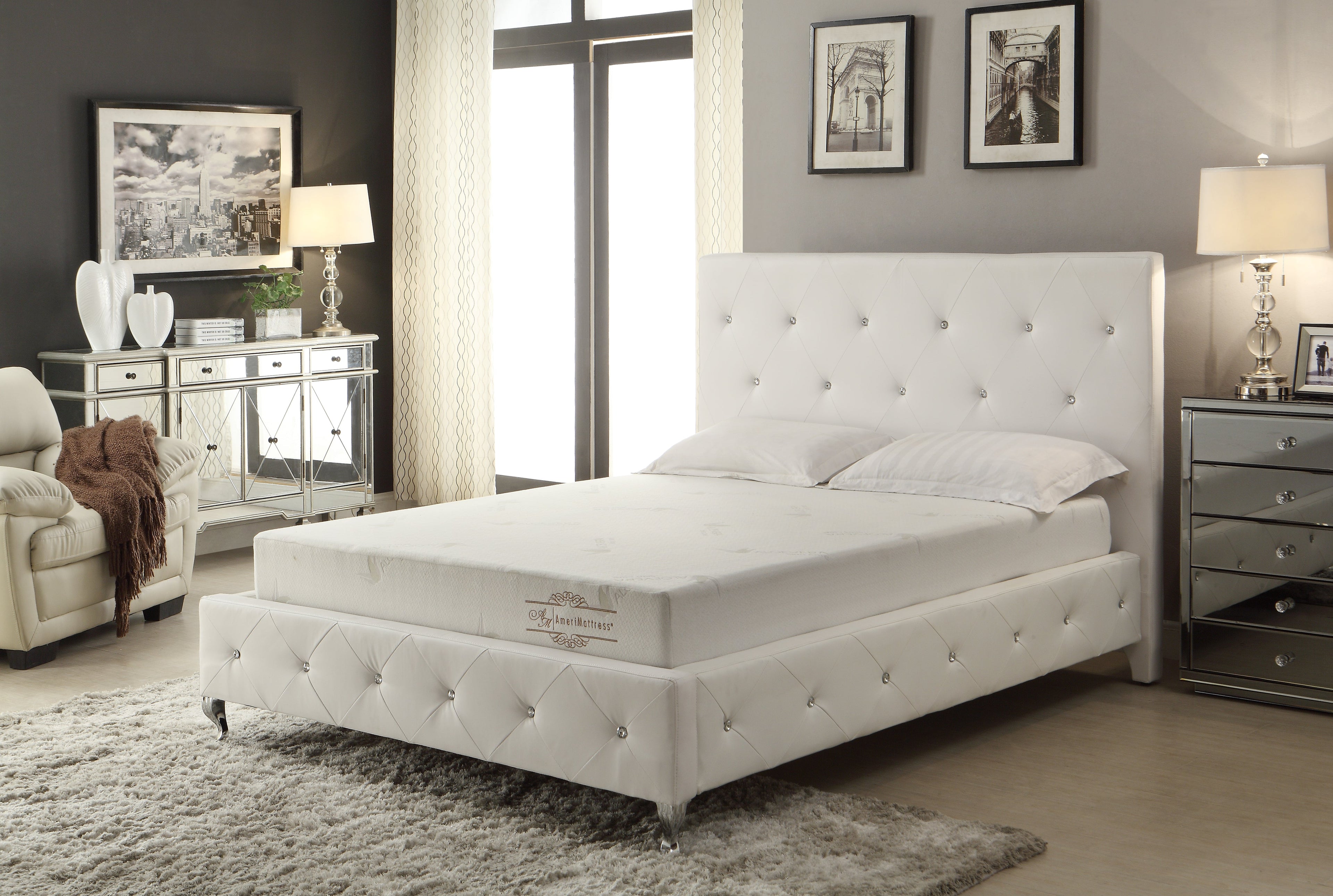 Queen Extra Firm Memory Foam Mattress with Cooling Aloe