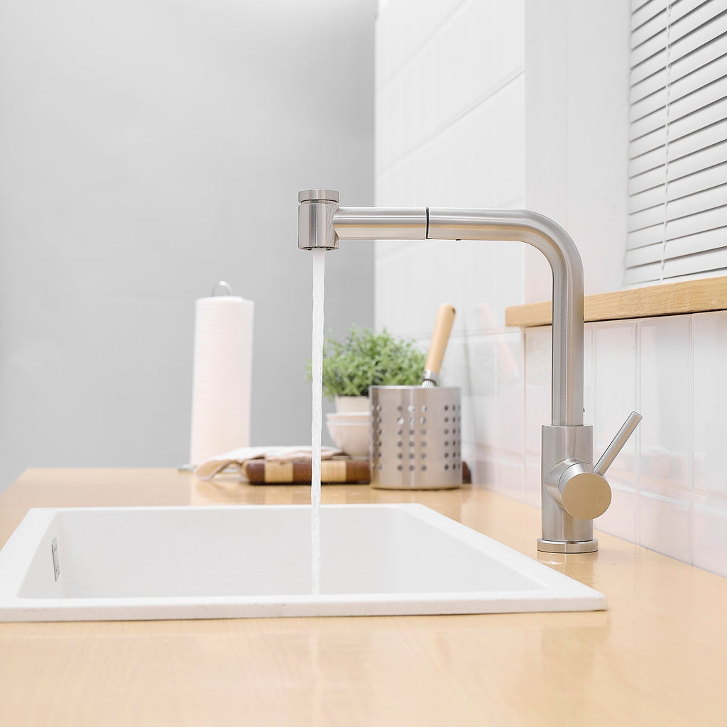 Black Kitchen Sink Faucet with Pull Out Sprayer