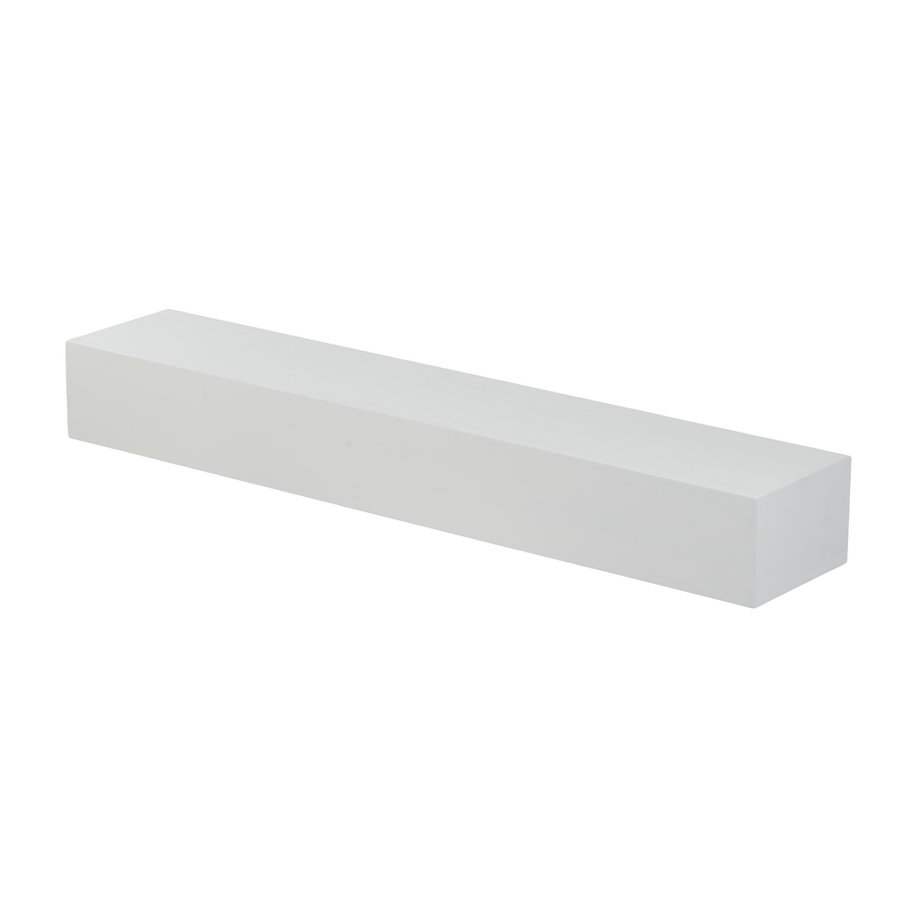 60" Paulownia Fireplace Mantel Floating Shelf White Wood