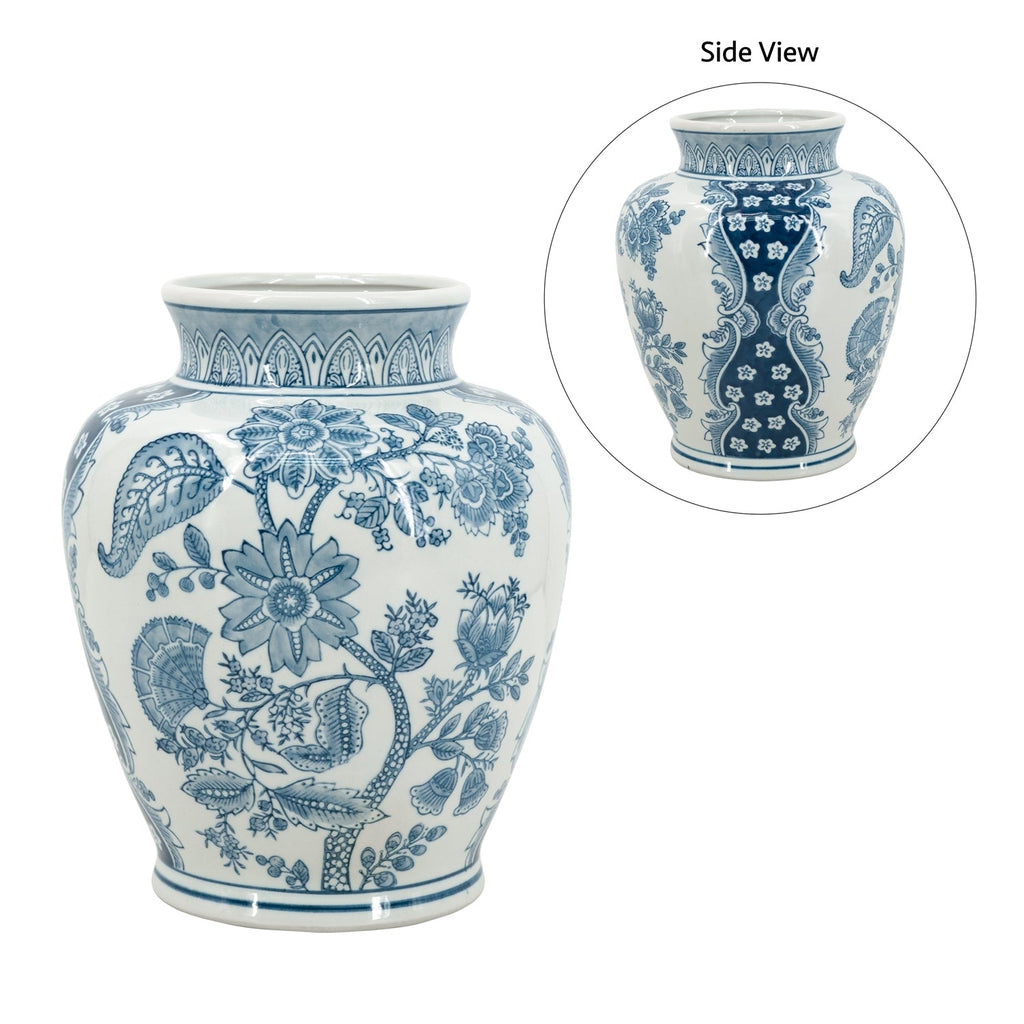 Blue and White Porcelain Flower Vase 9.1x11