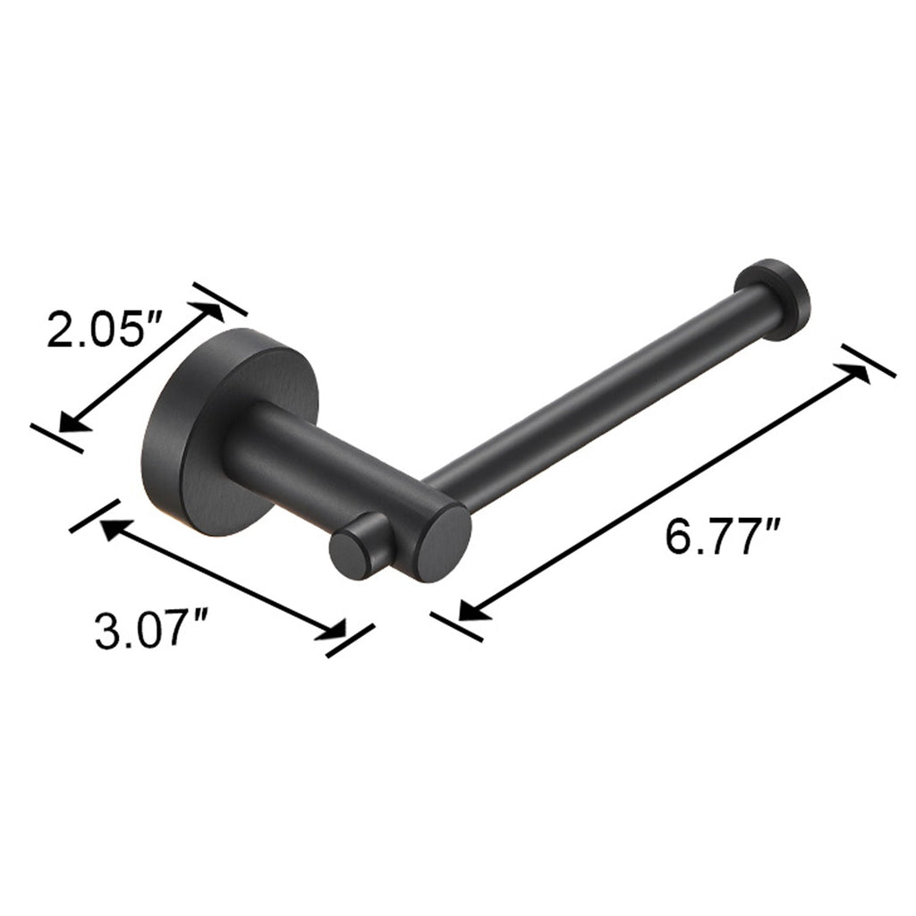 Matte Black Aluminum Towel Bar Set 3-Piece 16-27