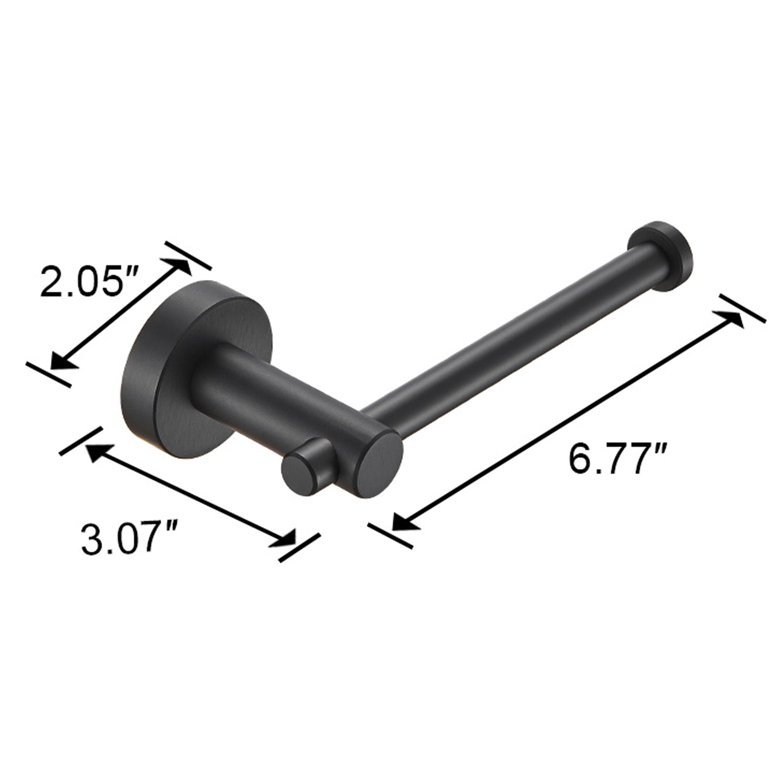 Matte Black Aluminum Towel Bar Set 3-Piece 16-27