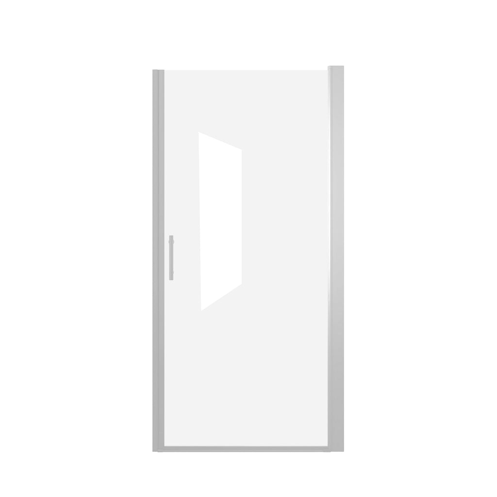 Bifold Shower Door 29-28" x 72" 6mm Tempered Glass Matte Black