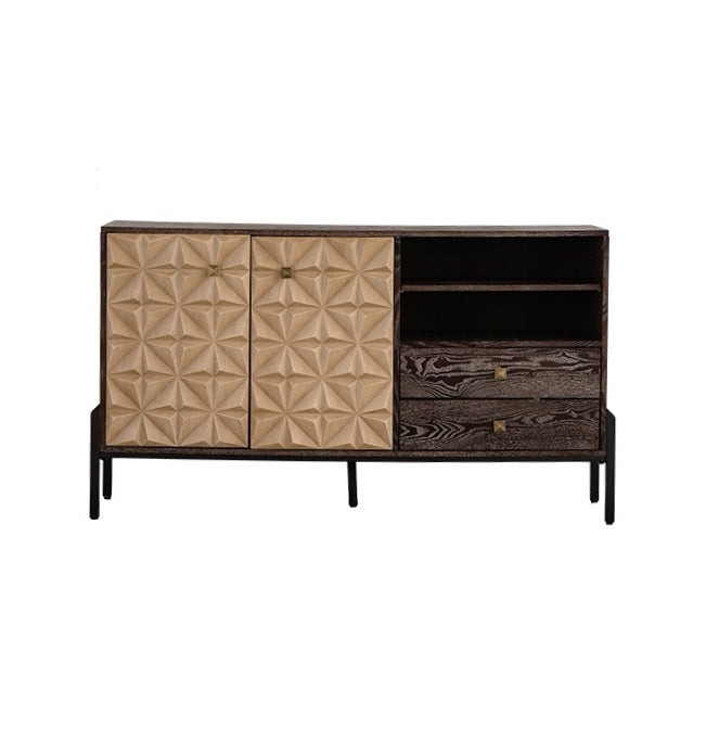 56.3" Mid-Century Modern Sideboard Cabinet - Wood & MDF