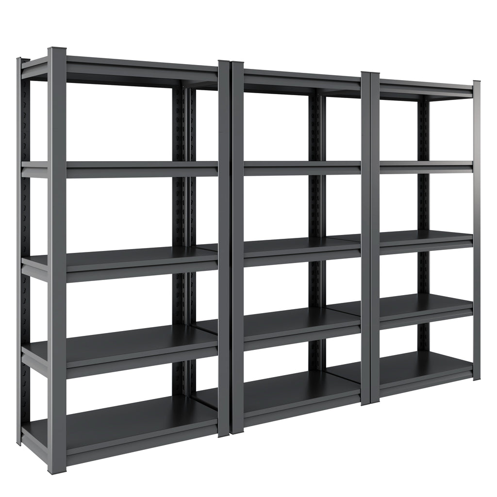 72" 5-Tier Heavy-Duty Metal Garage Shelving Adjustable Storage Rack