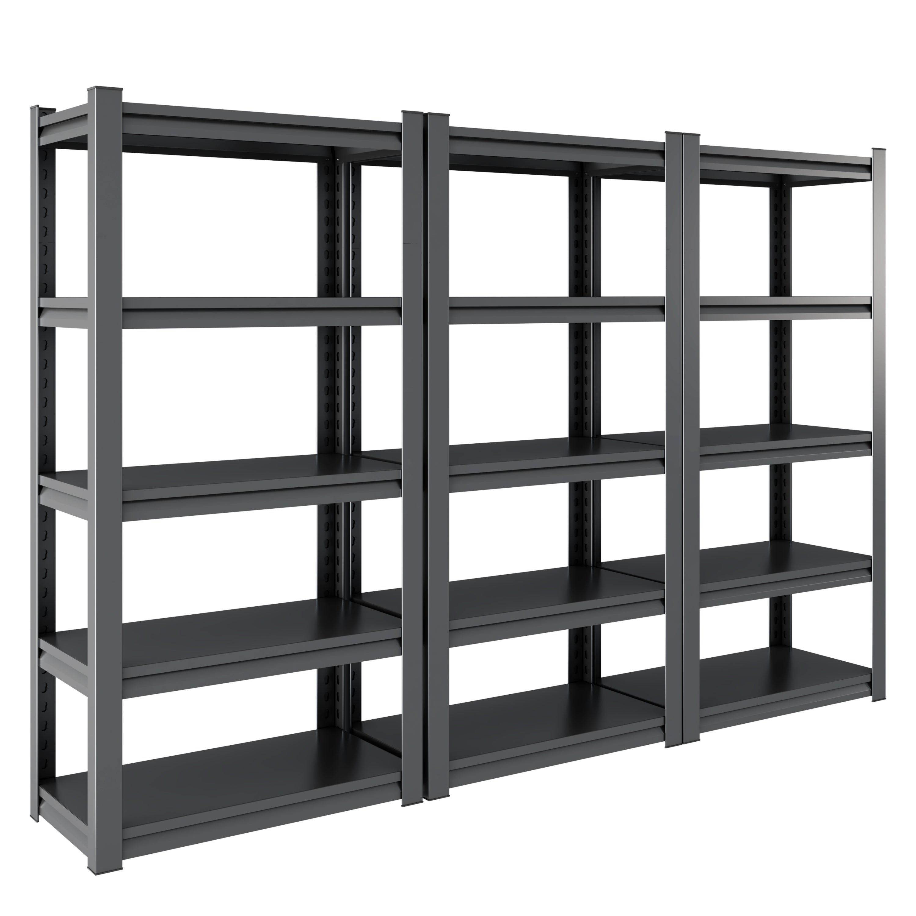 72" 5-Tier Heavy-Duty Metal Garage Shelving Adjustable Storage Rack