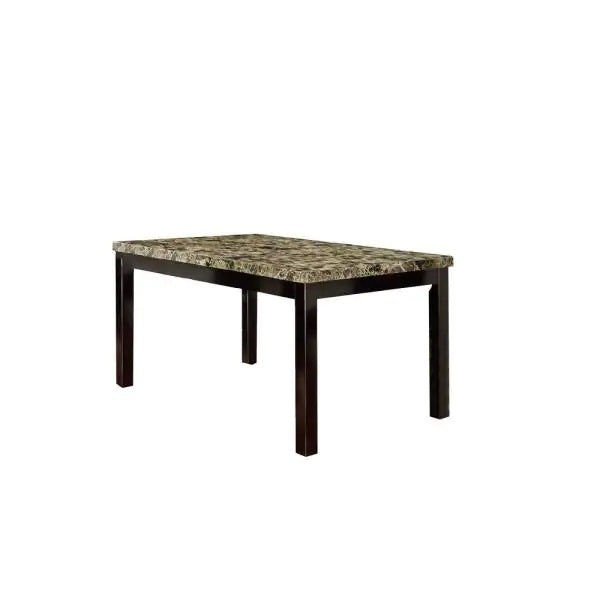 Faux Marble Top Dining Table Birch Veneer