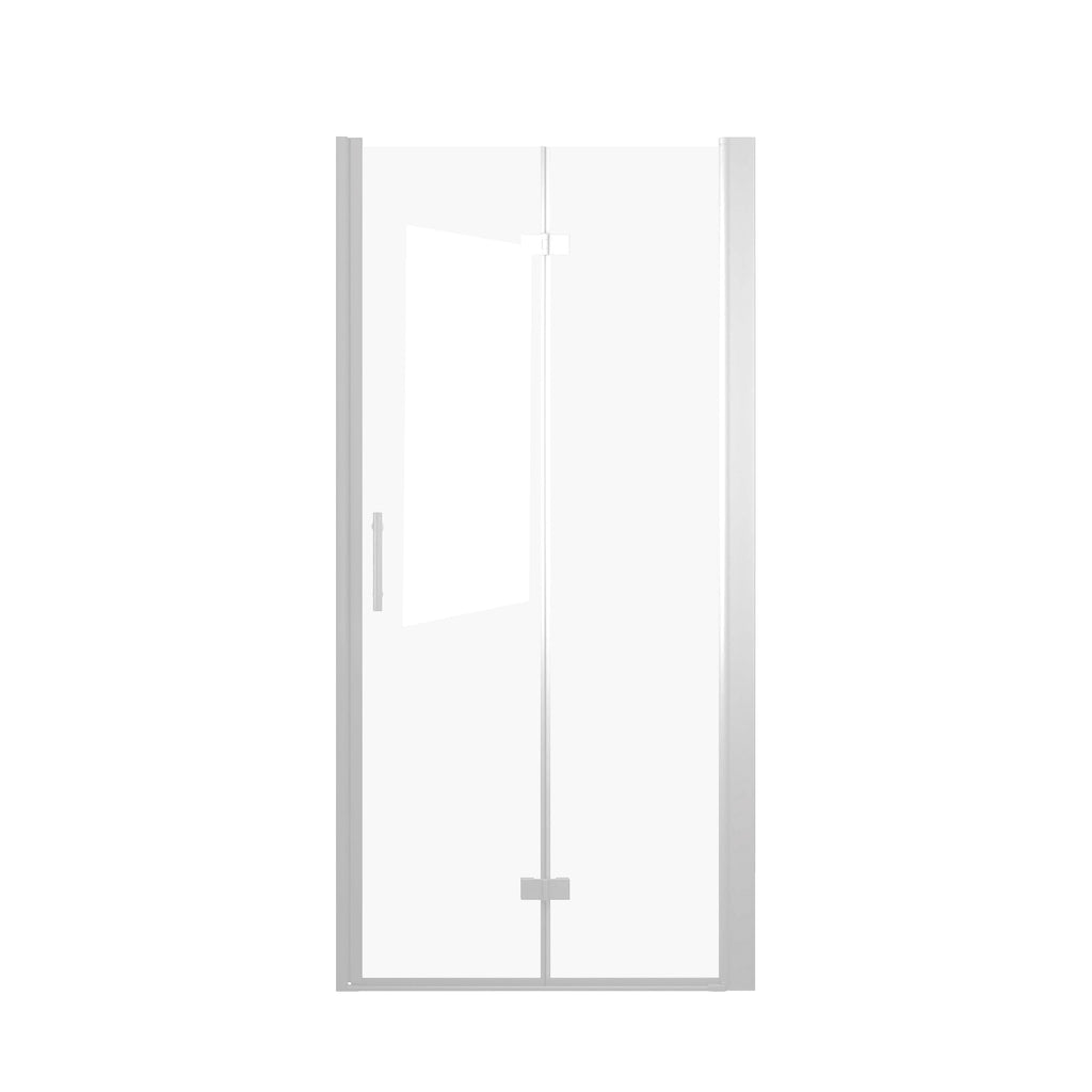 29-28" x 72" Bifold Shower Door Tempered Glass Chrome Frame