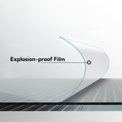 1/4" Clear Tempered Glass Explosion-Proof Film Single Pane 6mm