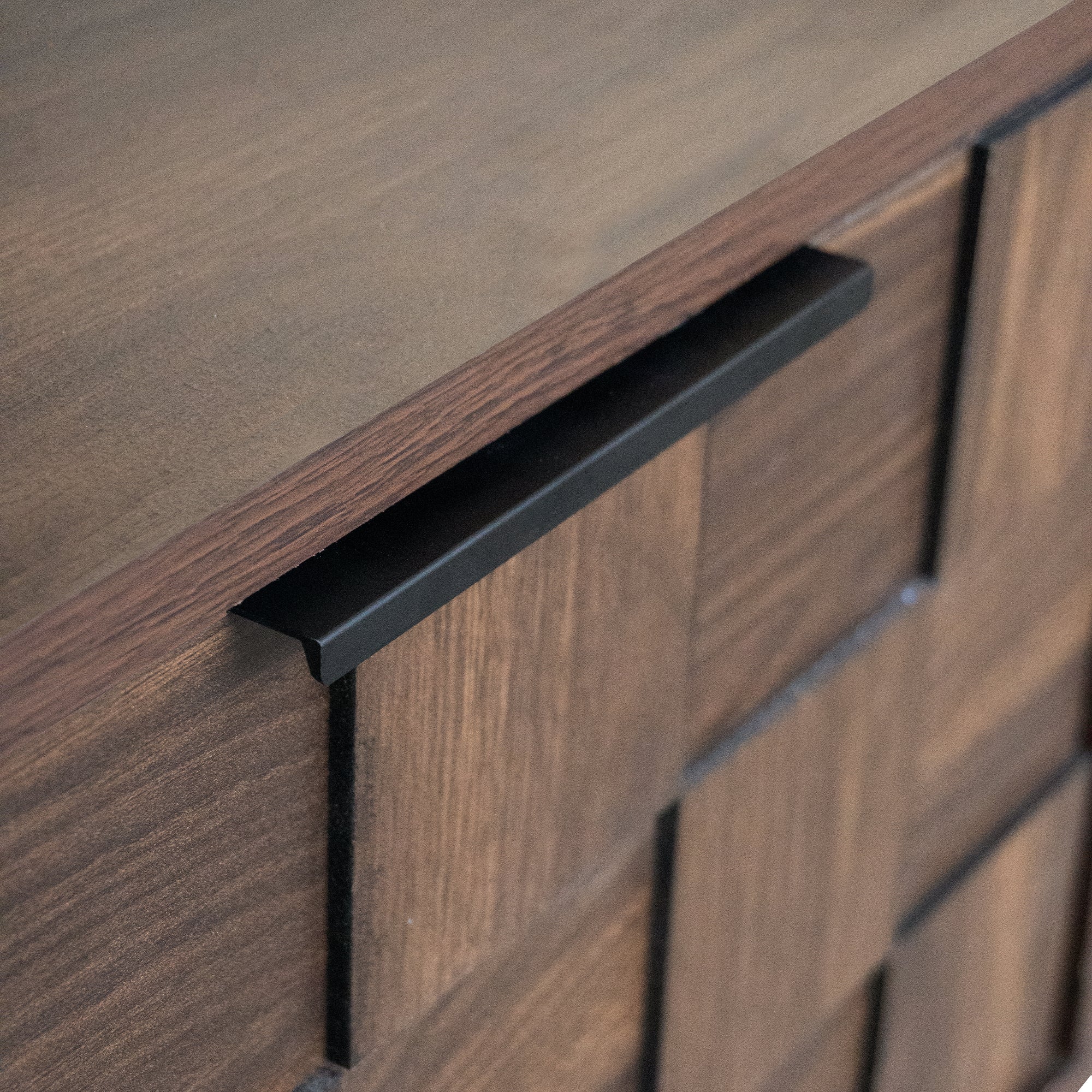 TV Stand Mid-Century Walnut MDF Soft-Close Doors Fits 85 In TV 78.7 In