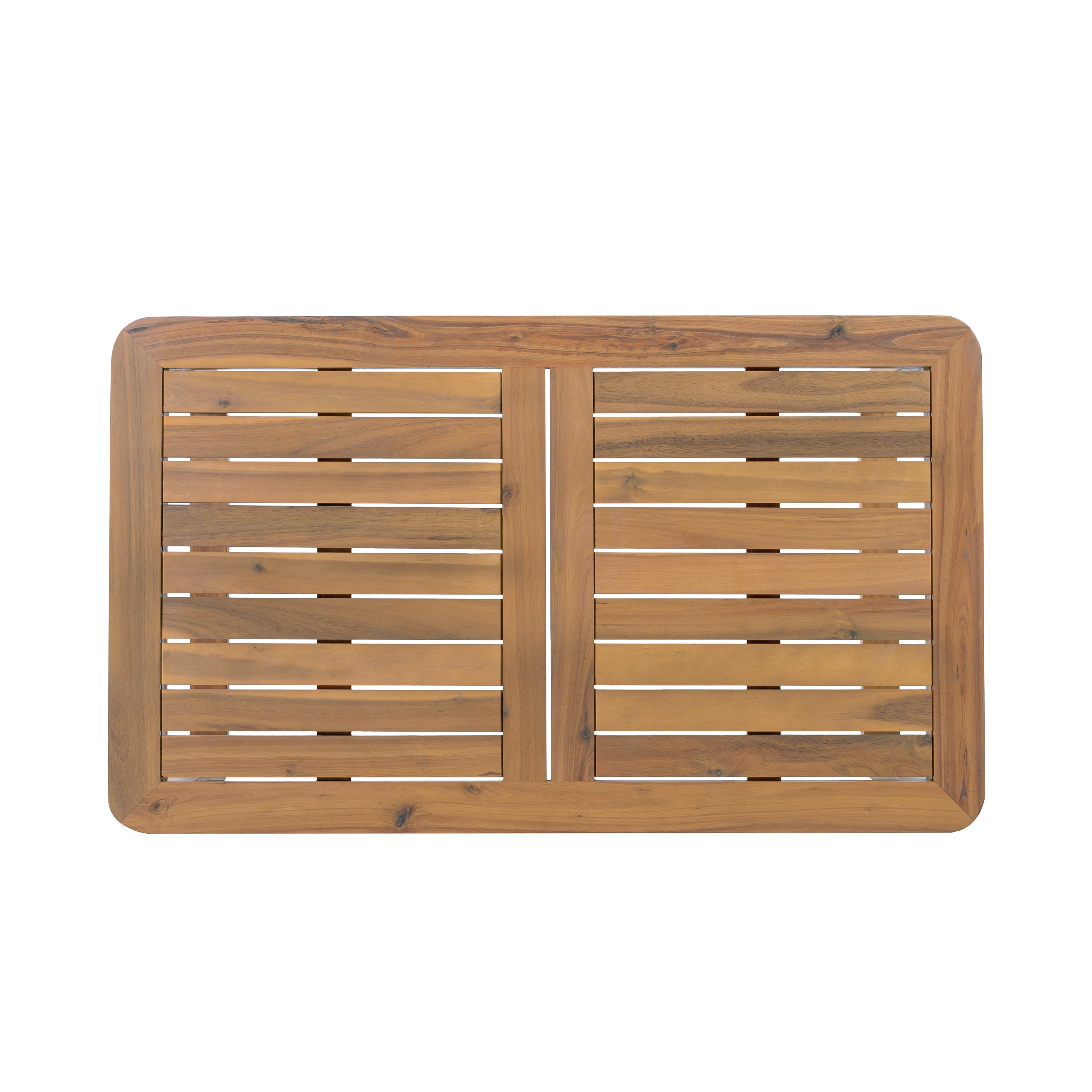 Outdoor Daybed Set Acacia Wood Rope 3 Seater Chaise Lounge