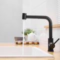 Black Kitchen Sink Faucet with Pull Out Sprayer