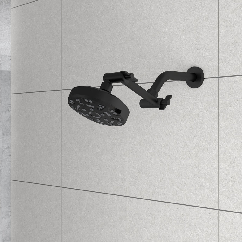 4" Stainless Steel Shower Arm Extension Black