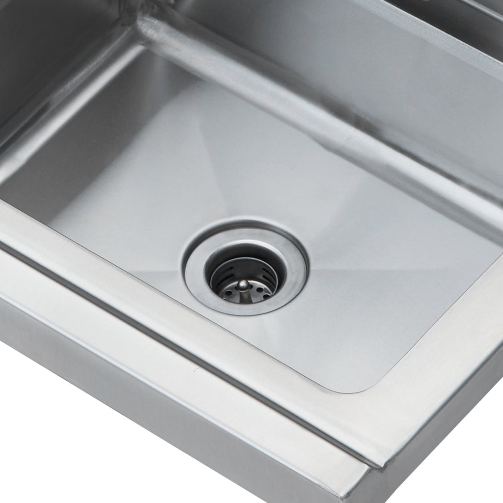 Stainless Steel Wall Mount Hand Sink 17 x 12.8