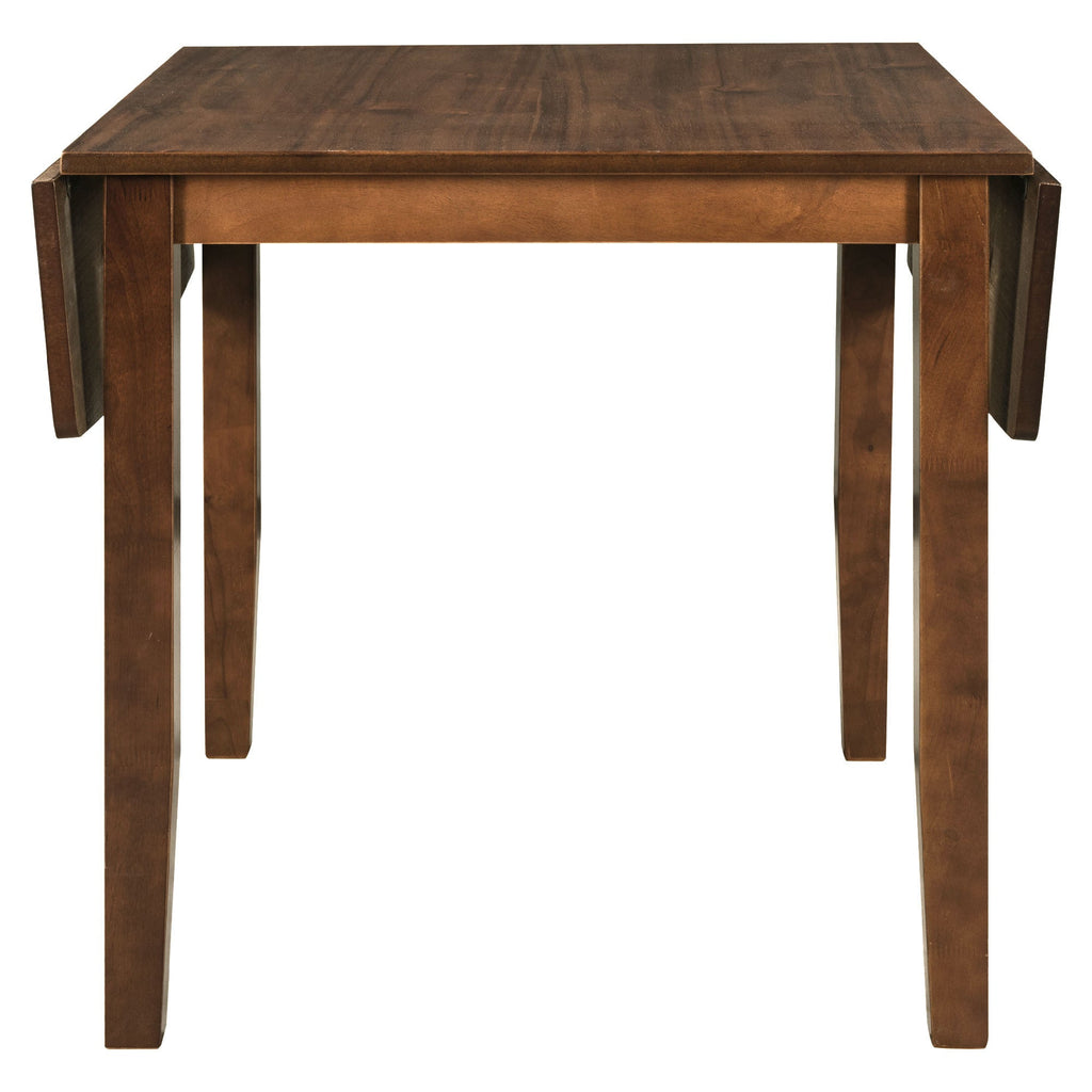 3-Piece Wood Drop Leaf Breakfast Nook Dining Table Set Walnut