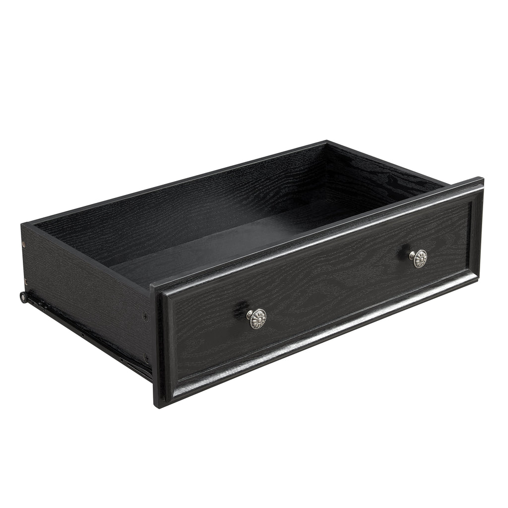 Black 5 Drawer Dresser Chest Cabinet Storage Organizer