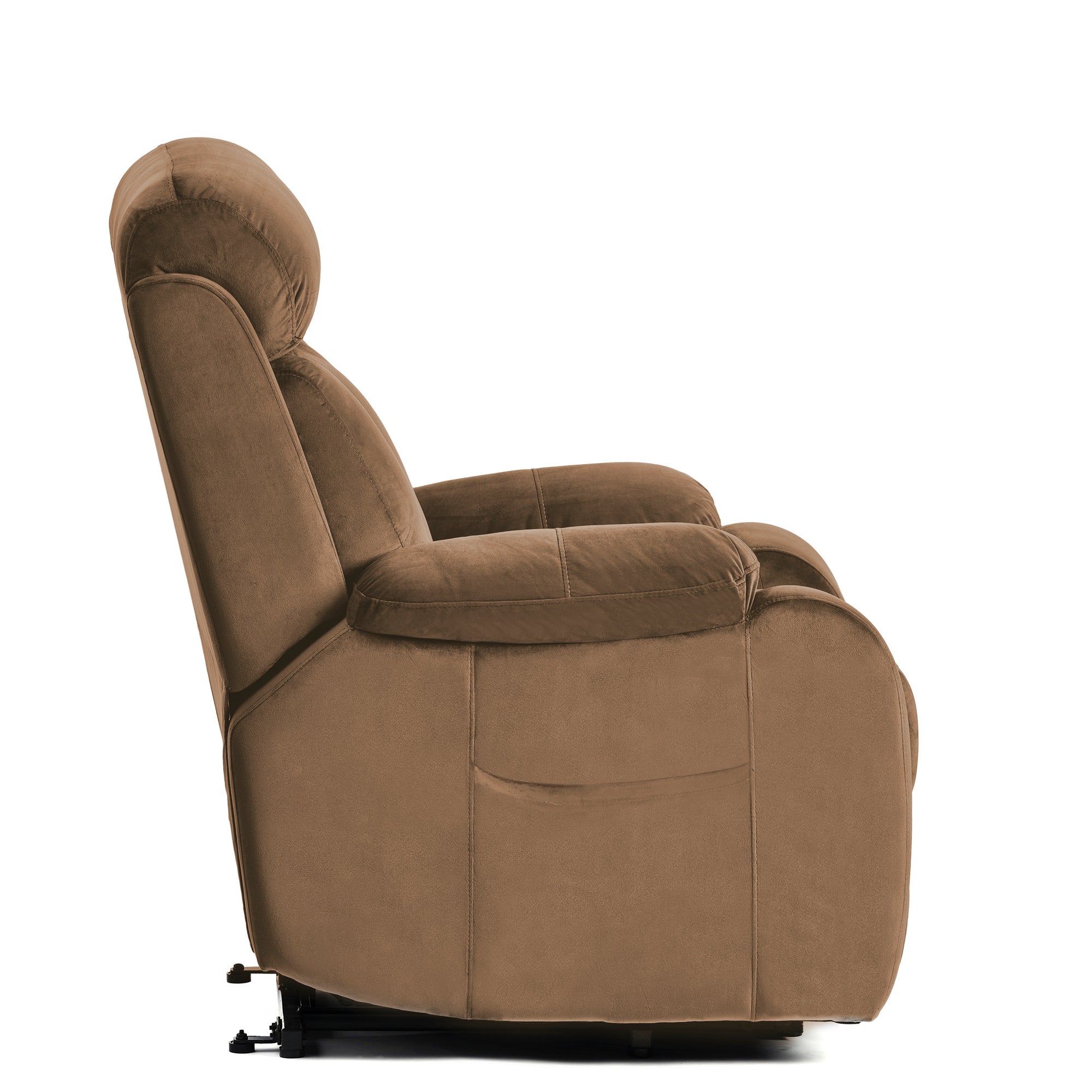 Lift Chair Recliner Power Recline Brown Cashmere for Elderly