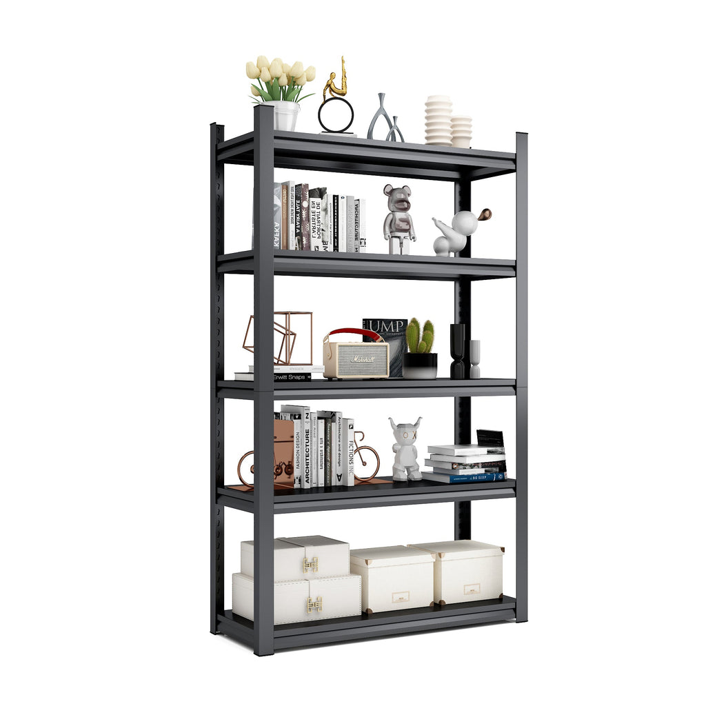 72" 5-Tier Heavy-Duty Metal Garage Shelving Adjustable Storage Rack