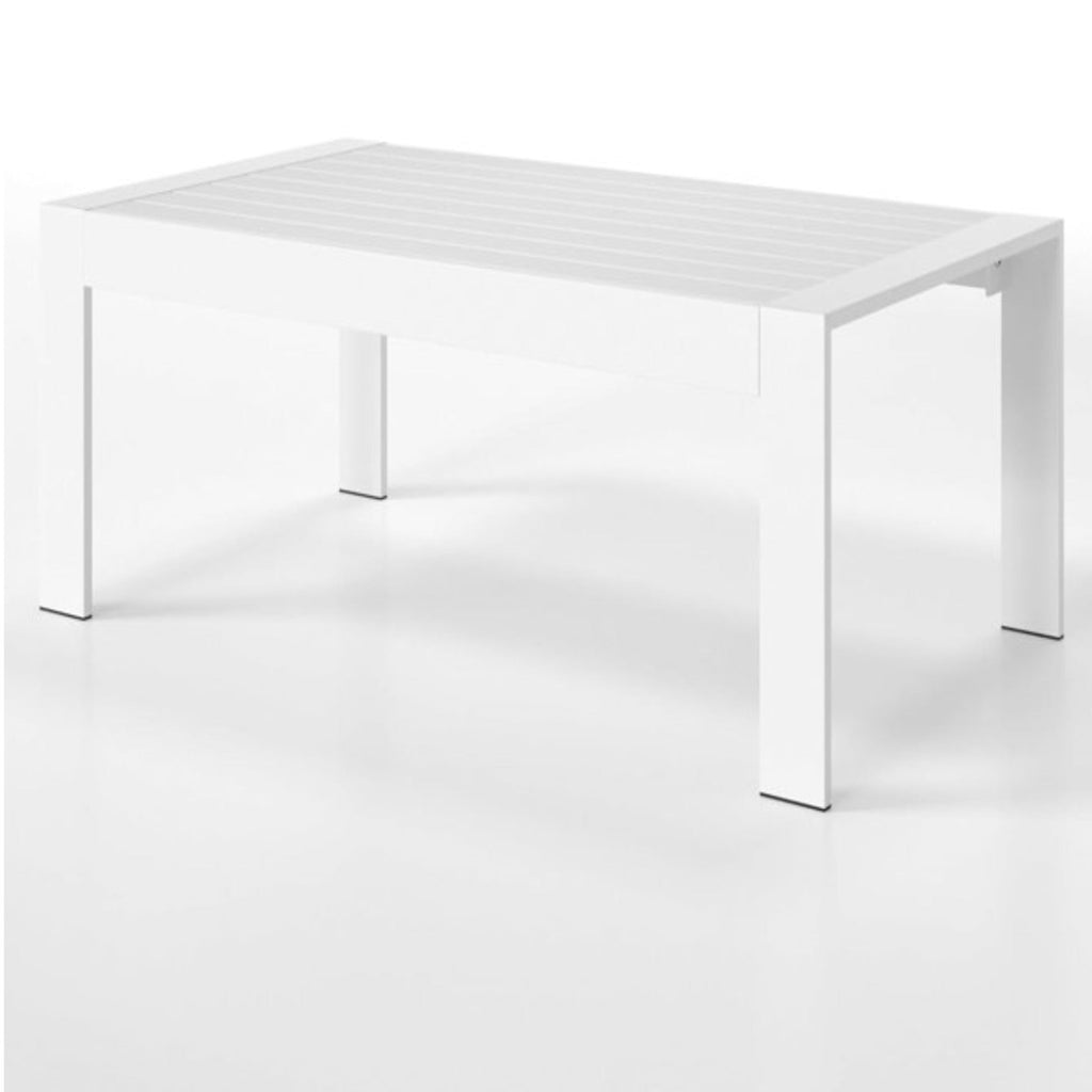 Outdoor Patio Set 3-Piece Aluminum White Gray Cushions