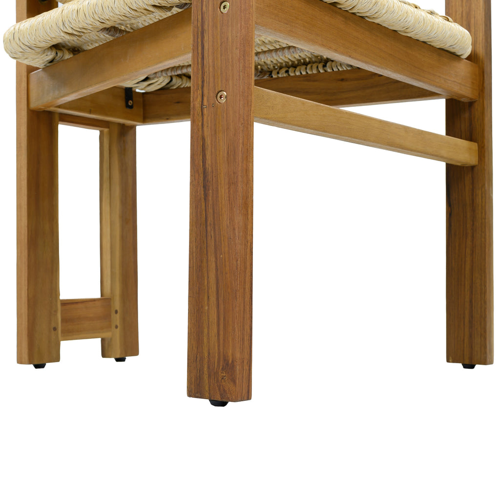 Outdoor Woven Rattan Accent Chairs Set - 2 Person Patio Seating