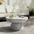 Outdoor Coffee Table Square MGO Faux Marble 27.5in