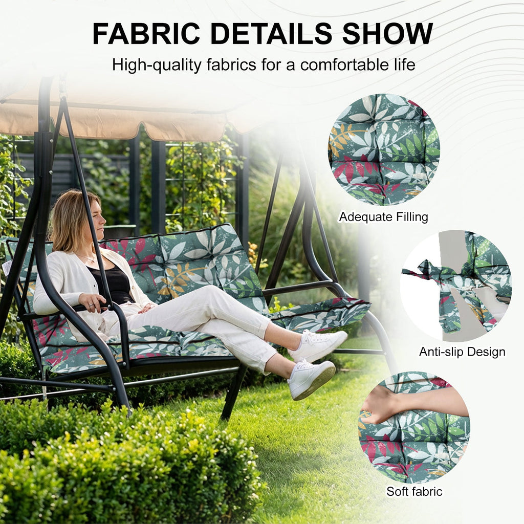 Waterproof Porch Swing Cushion 71 x 40 in 4 in Thick Bench Pad