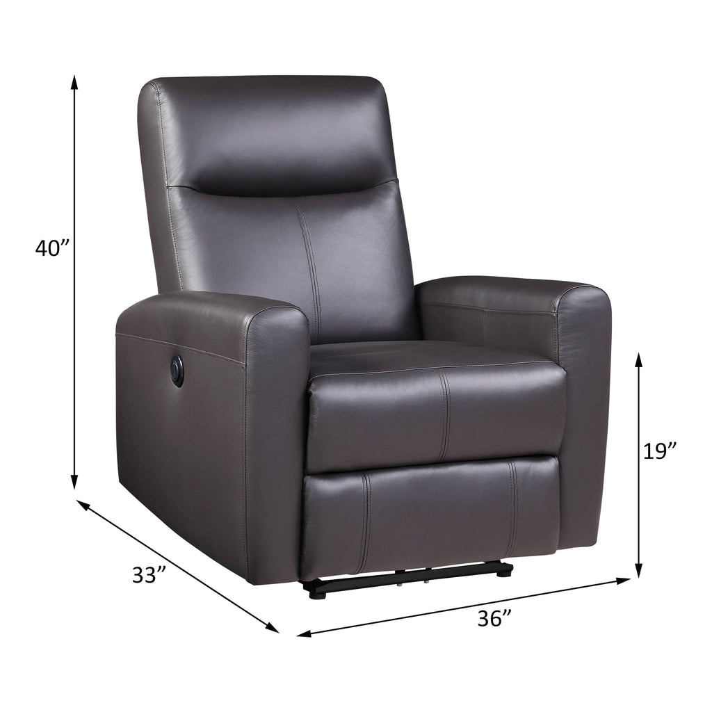 Blane Brown Leather Power Motion Recliner