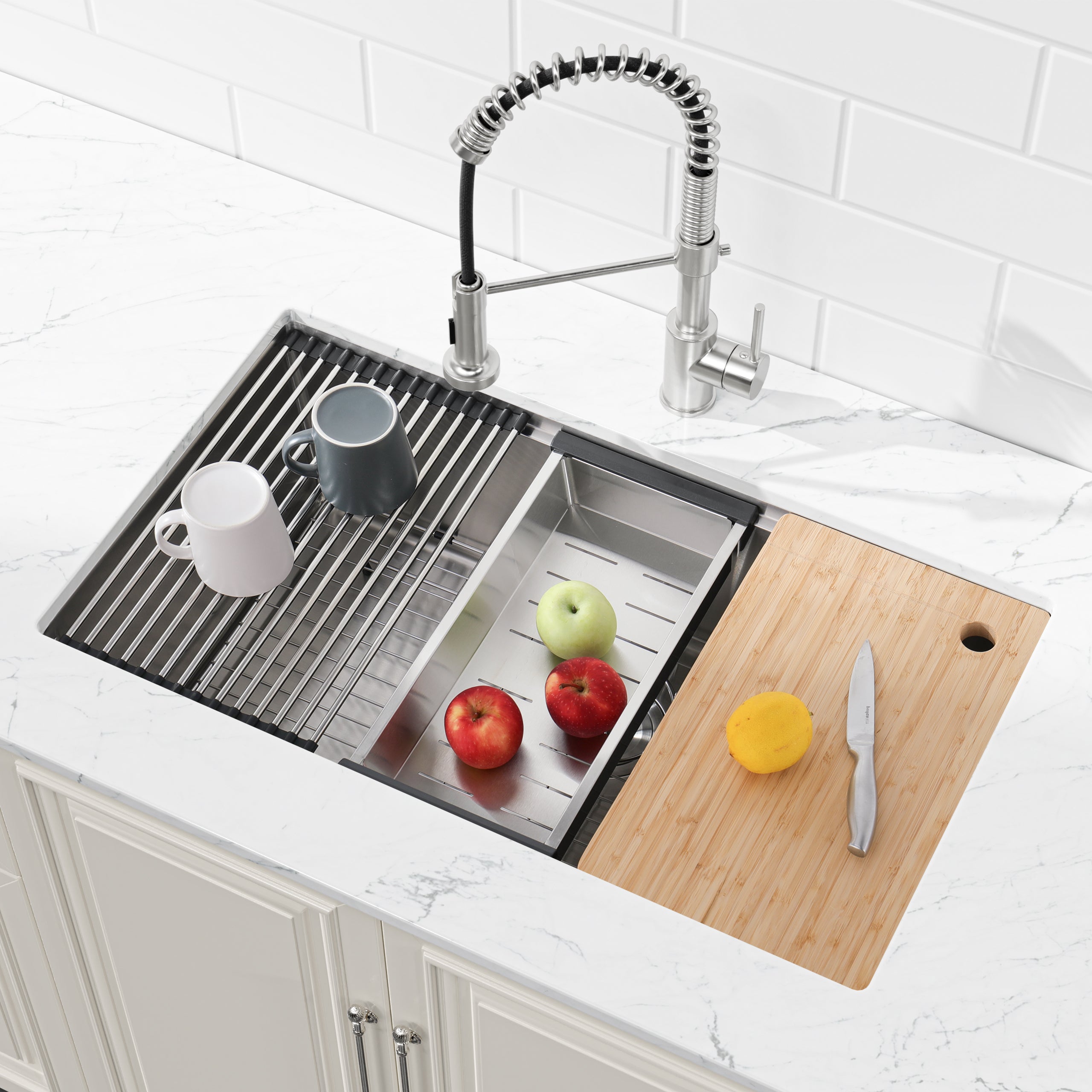 Stainless Steel Undermount Kitchen Sink 36x19 Single Bowl Brushed