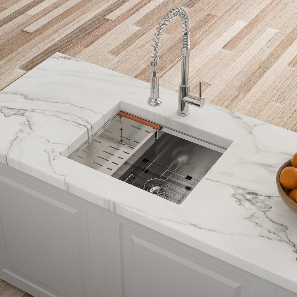 Stainless Steel Single Bowl Undermount Kitchen Sink 23x19x10