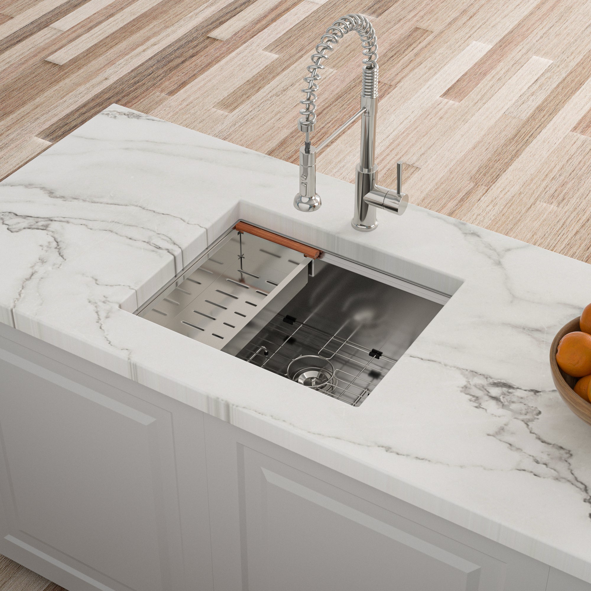 Stainless Steel Single Bowl Undermount Kitchen Sink 23x19x10