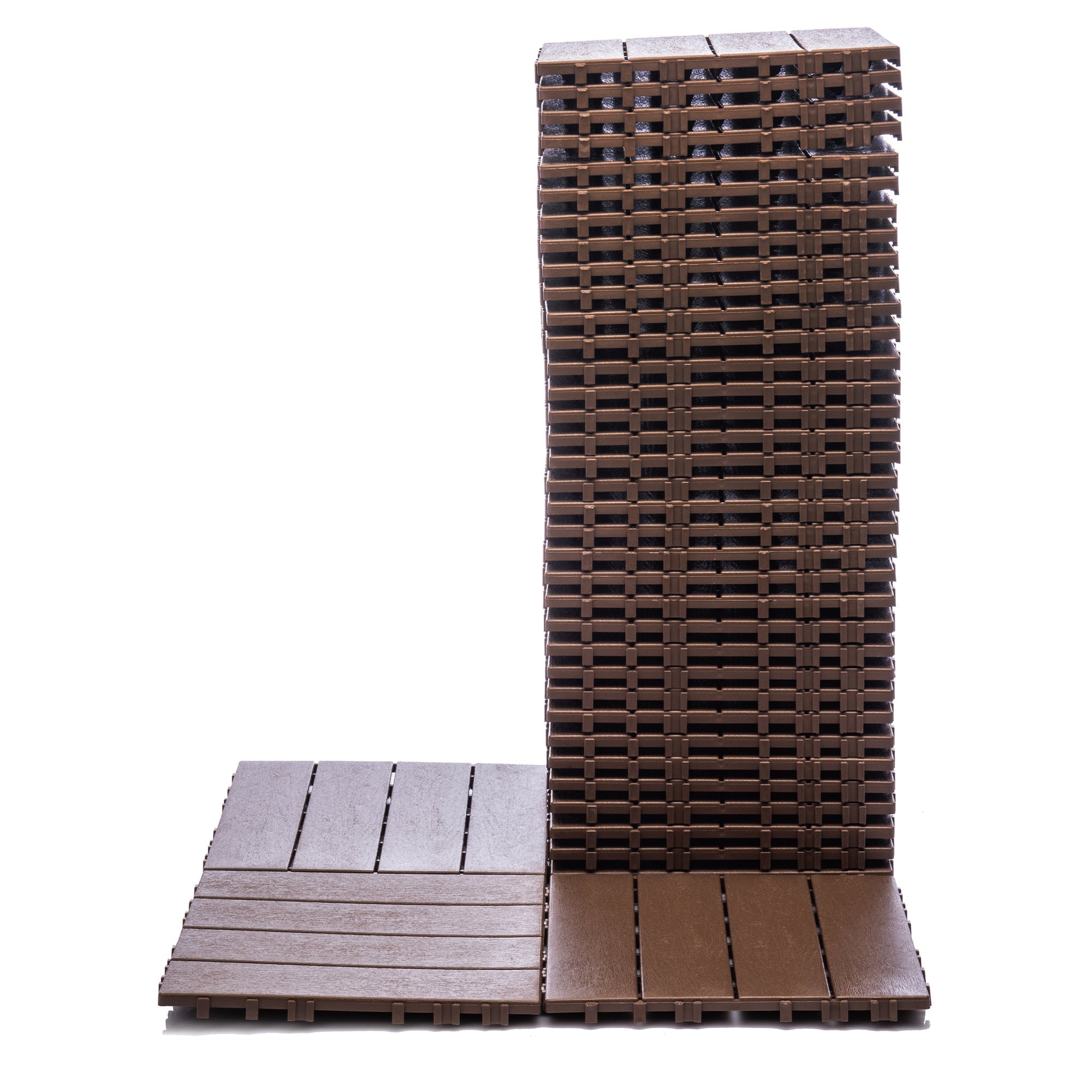 Interlocking Deck Tiles 68-Pack 61.6 Sq Ft Outdoor Plastic