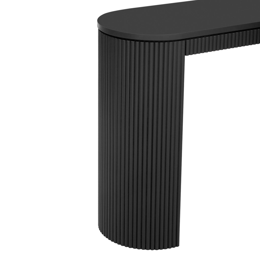U_STYLE Curved Console Table Vertical Stripe Design