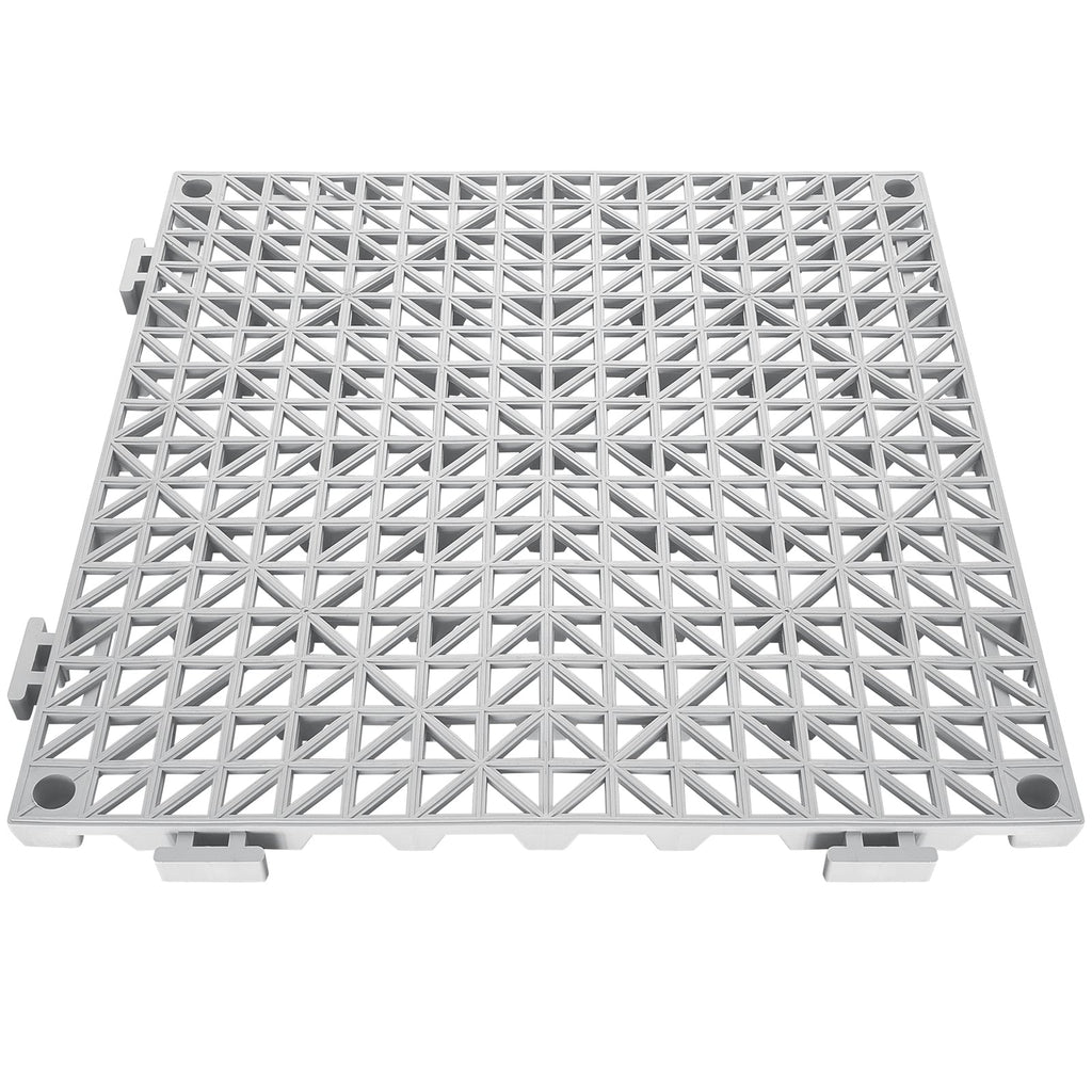 Interlocking Drainage Floor Tiles 12" x 12" Grey 55pc Set