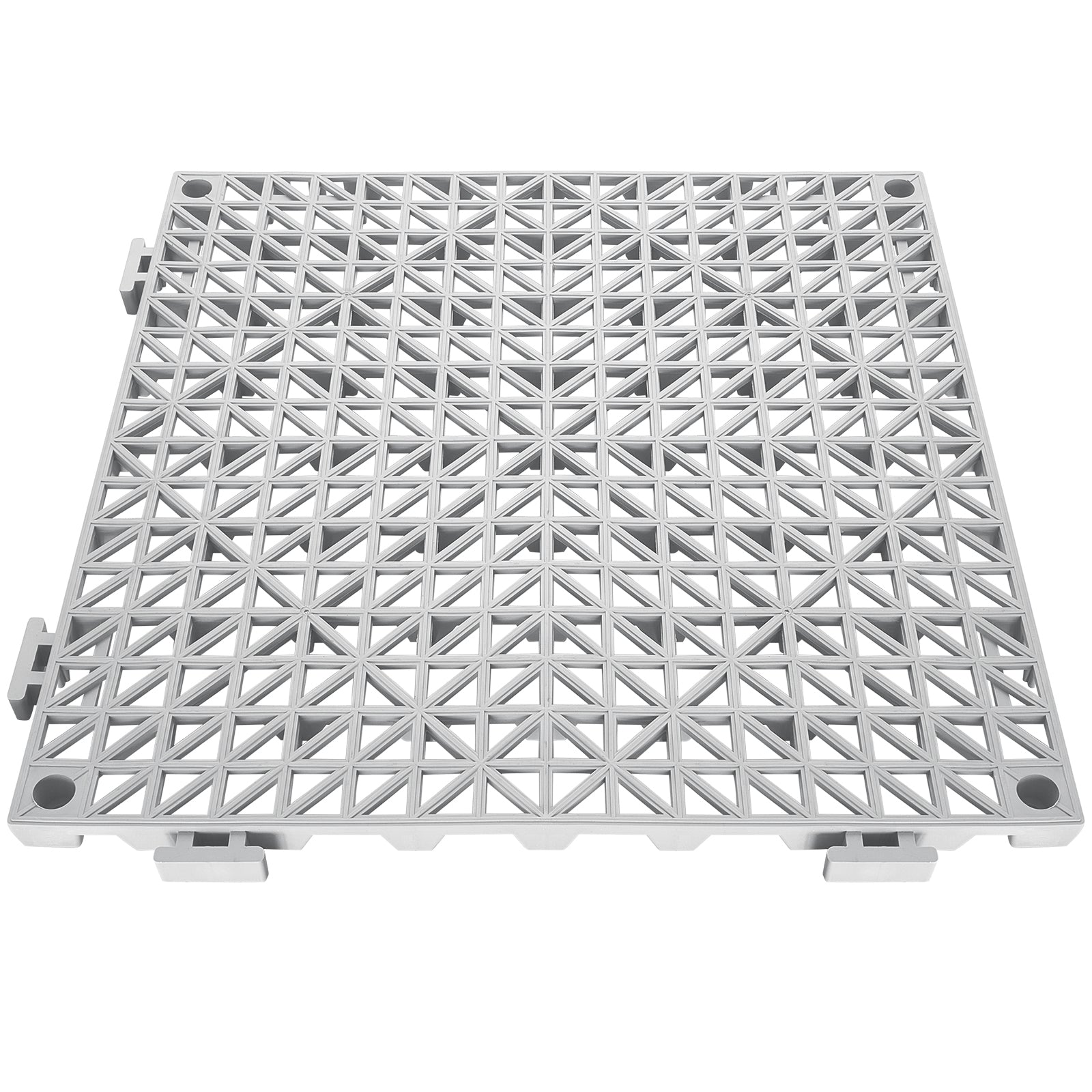 Interlocking Drainage Floor Tiles 12" x 12" Grey 55pc Set
