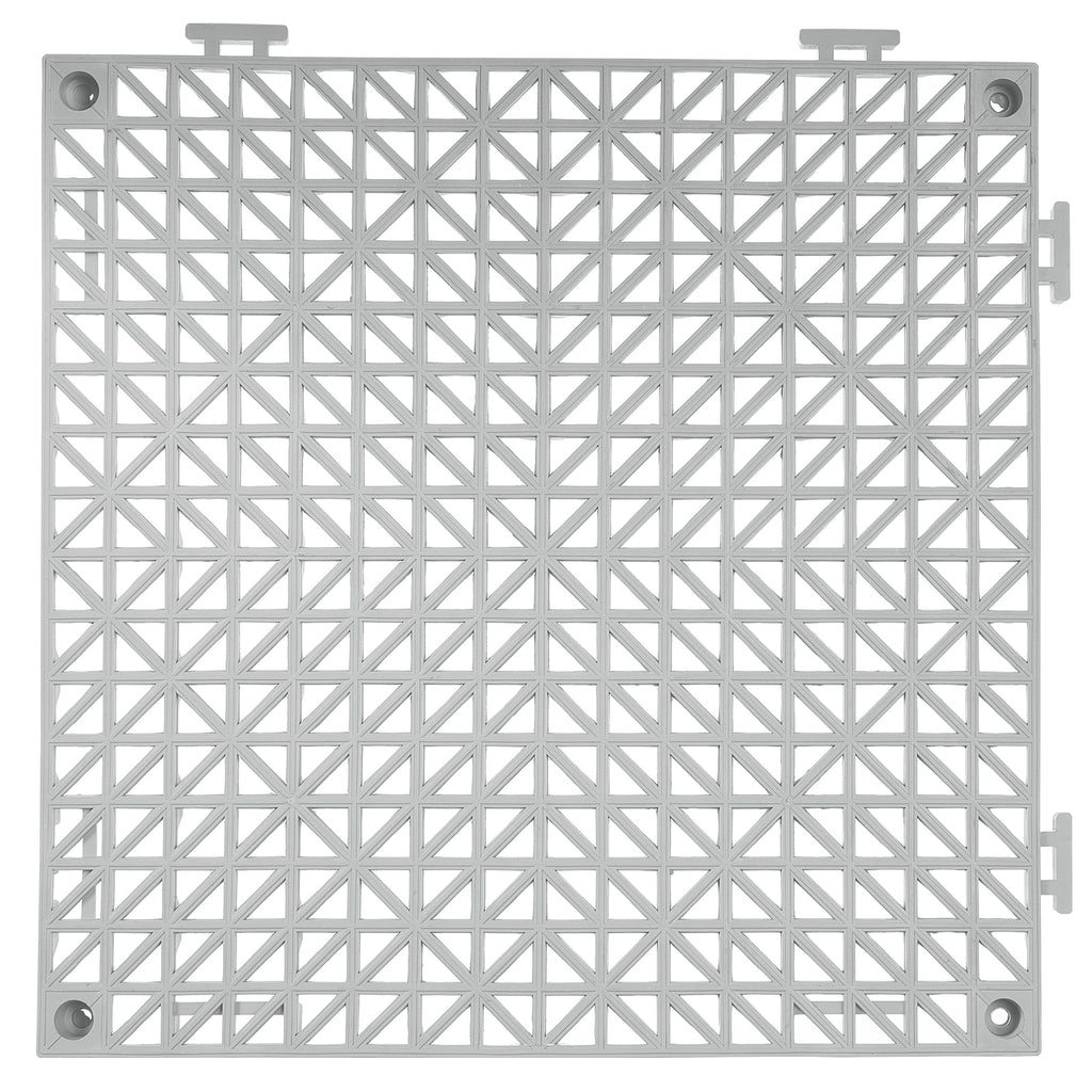 Interlocking Drainage Floor Tiles 12" x 12" Grey 55pc Set