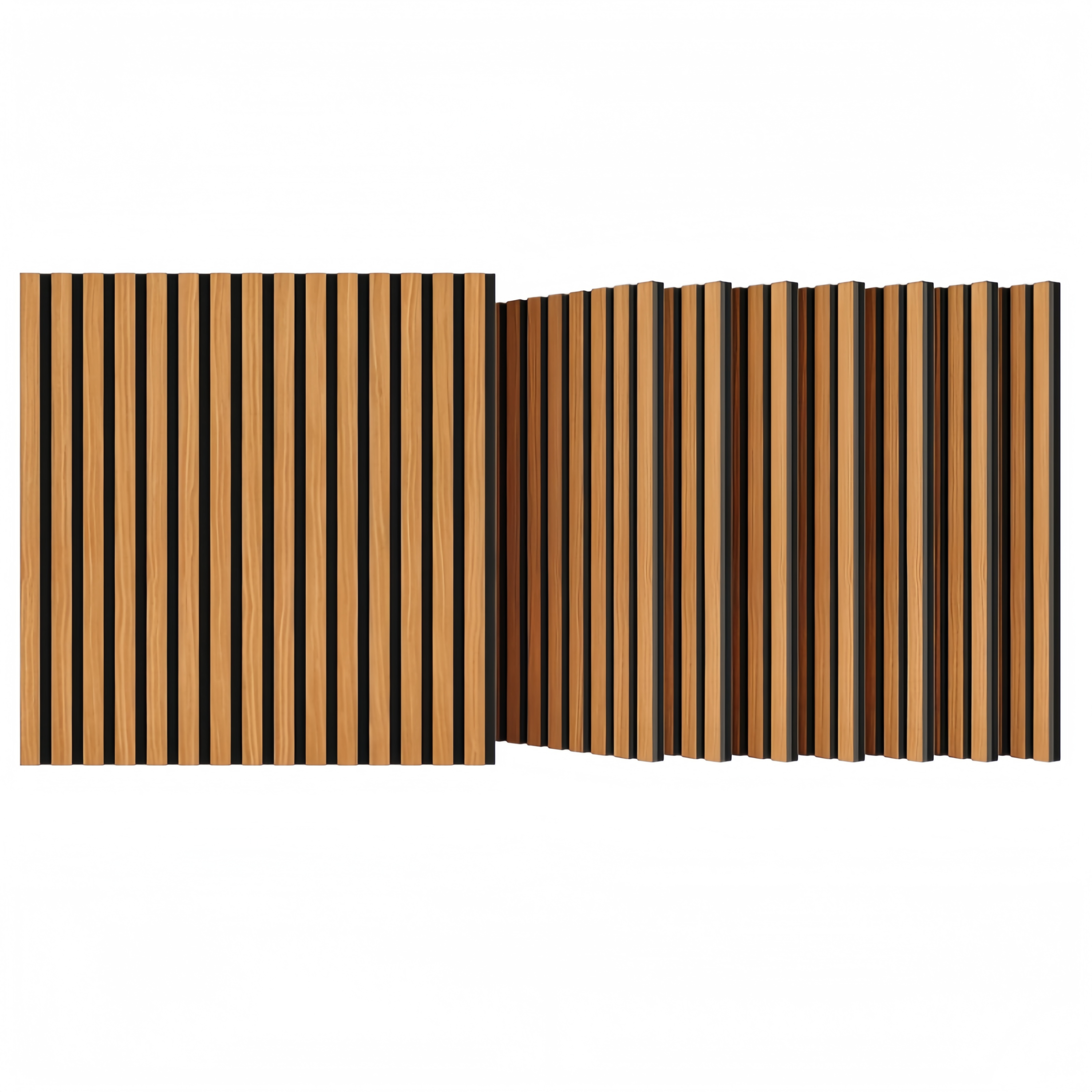 Walnut 3D Groove Acoustic Panels Sound-Absorbing 8 Pack