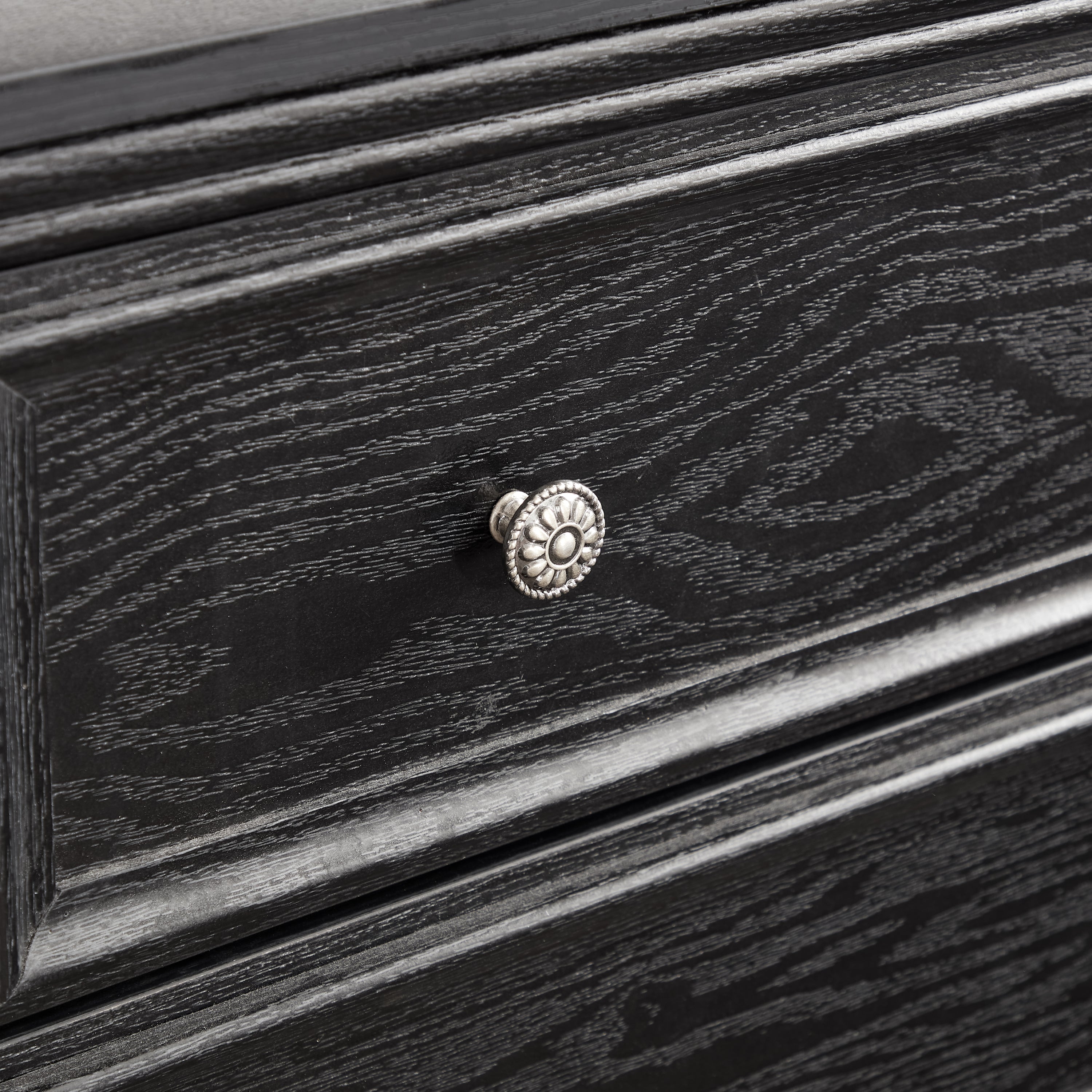 Black 5 Drawer Dresser Chest Cabinet Storage Organizer